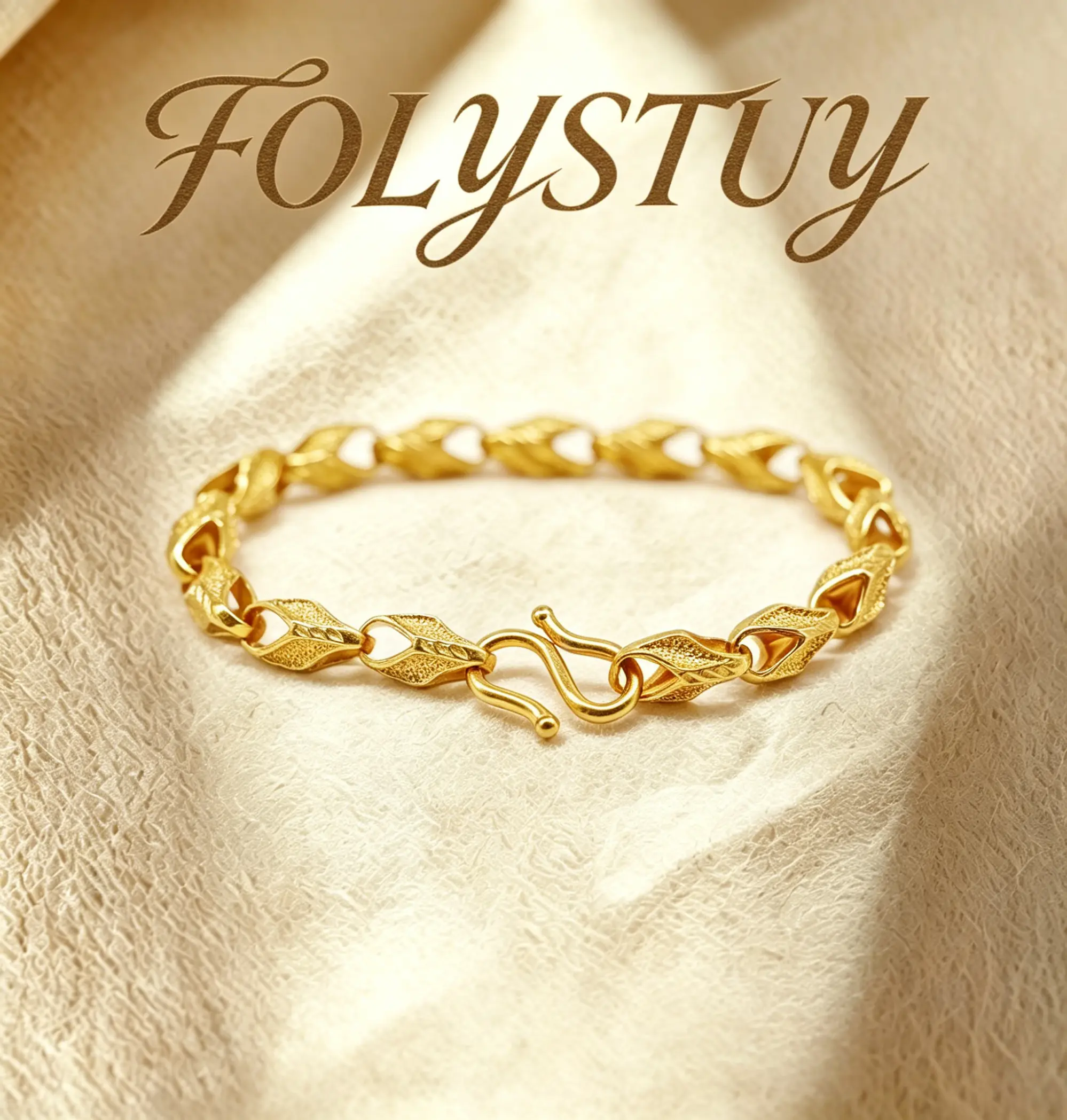 [7.8inch by 7mm Wheat Ears Bracelet]【FOLYSTUY (YNW07)】Wheat Ears Bracelet Unisex Fashion Bracelet for Women or Men