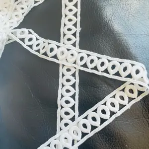 2 Yards White Circle Lace Trim