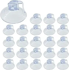 24PCS Car Glass Windshield Sunshade Suction Cups, PVC Sucker Car Window Shade Suction Cups, Pull Ring Sun Visor Suction Cup Hooks, Mini Adsorption Holder for Car