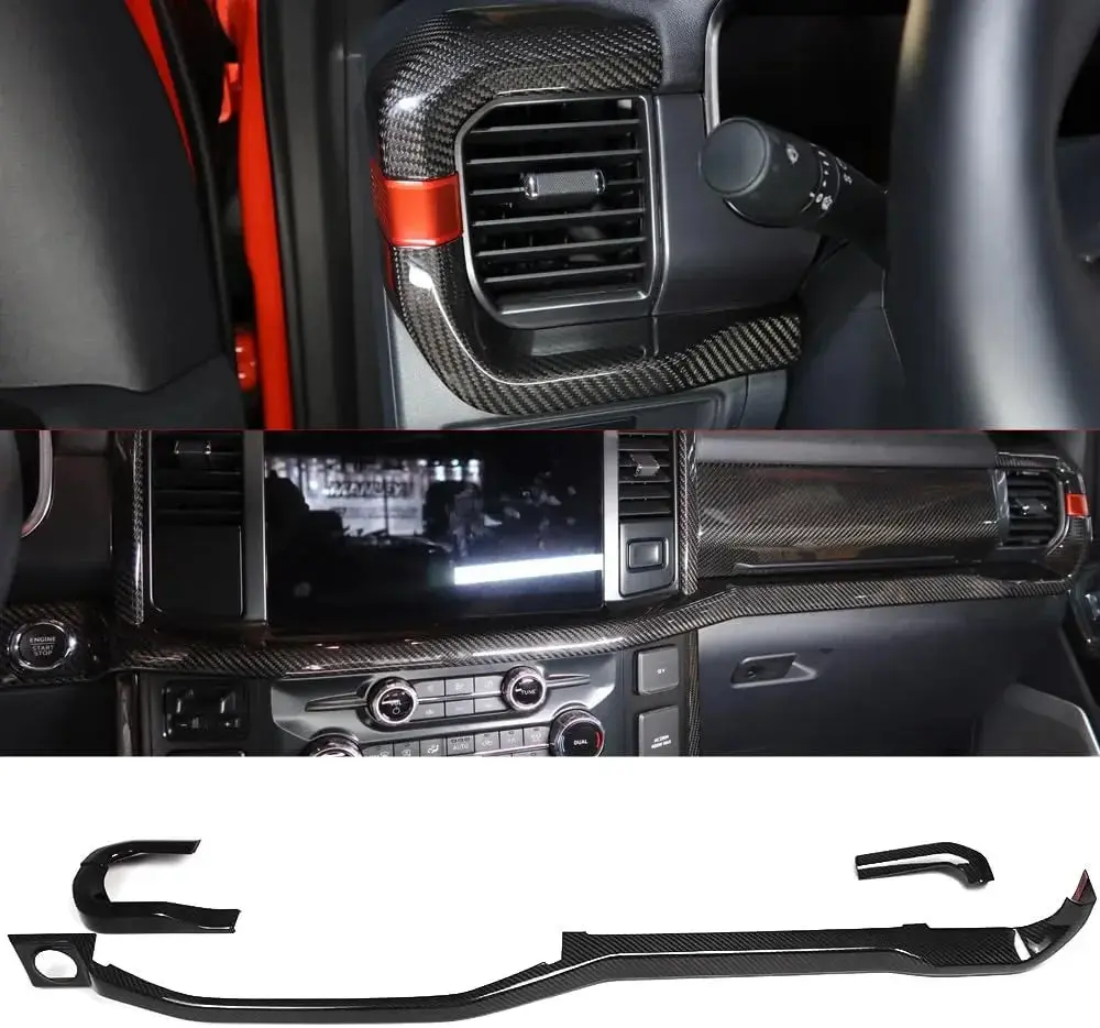 Real Carbon Fiber Dashboard Trim Cover for 2021+ Ford F-150