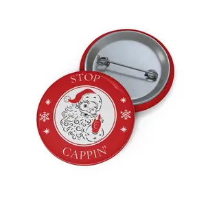 Holiday Cheer Custom Pin Buttons | Naughty or Nice Santa Design, Festive Lapel Pins for All Seasons, Christmas Badges, Stocking Stuffers,