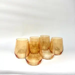 Creamsicle Orange - Stemless Colored Wine Glass