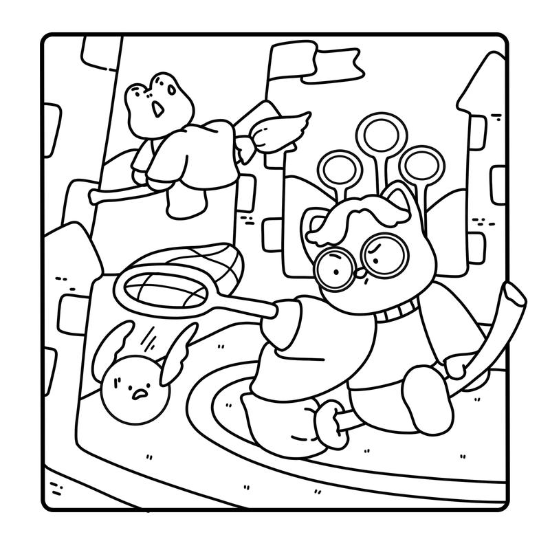 Wizard Uni: Spellbound School Coloring Book for Adults Teens & Kids with 50 Free Digital Bonus Pages Fuzzy Cat Witch Friends & Comfy Ghost in Magic School