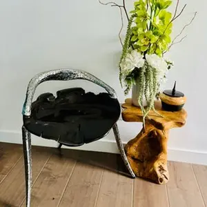 Teak Root Seat / Side Table / Tree Stump Stool