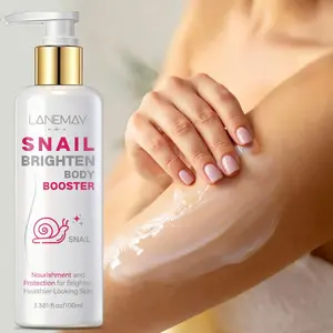 100ml - Snail Brighten Body Booster Moisturizer - Hyaluronic Acid & Glycerin Formula - Nourishes Protects & Brightens Skin - Targets Face Arms Bust Belly Bums Thighs