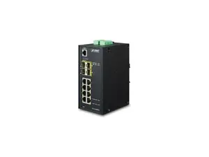 Planet IGS-12040MT Industrial 8-Port 10/100/1000T + 4-Port 100/1000X SFP Managed Switch (-40 ~ 75 Degrees C)