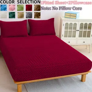 King Queen Size Bedding Set, Soft Warm Fabric, Deep Pocket Fits Multiple Mattresses (11.8-13.8 Inches), Includes Sheet & Pillowcases, Soft Breathable Sheet, Bed Sheets Set