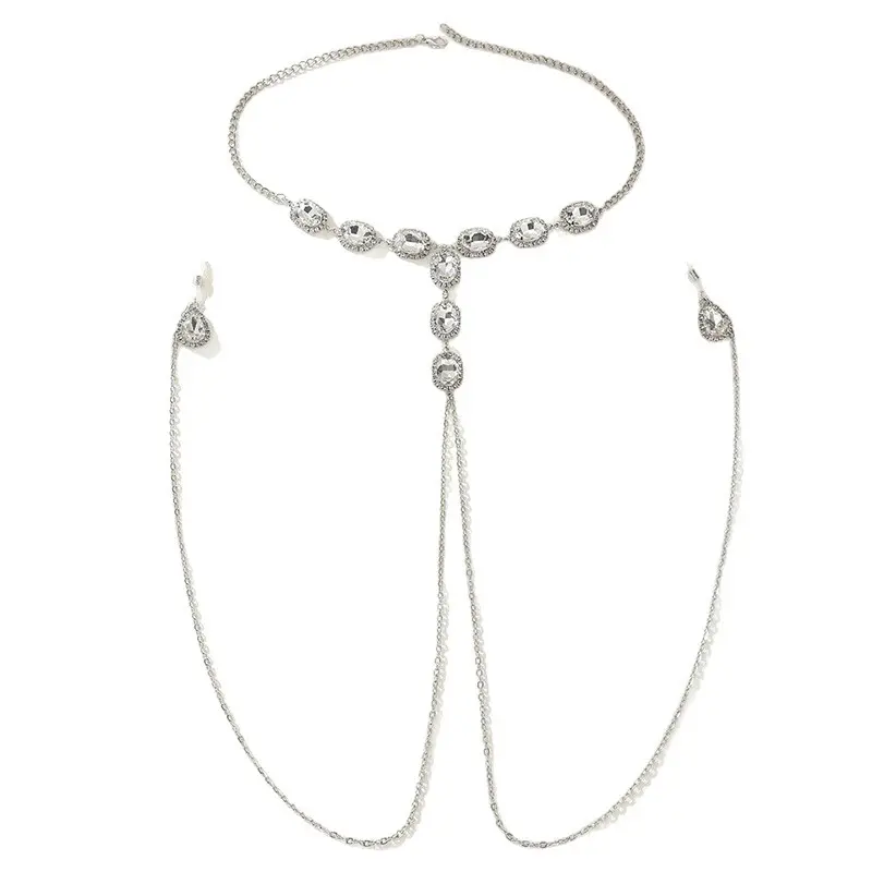 JoJo's _Geometric Sexy Rhinestone Chest & Body Chain