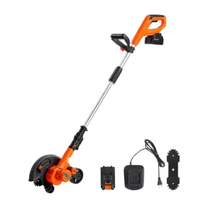 Cordless Lawn Edger With 8.8-Inch Blade, 3-Position Depth, 4000mAh Battery And Charger Included, Lightweight And Easy-To-Operate Battery Powered Edger Tool For Lawns, Driveways, Yards, Sidewalks And Edges
