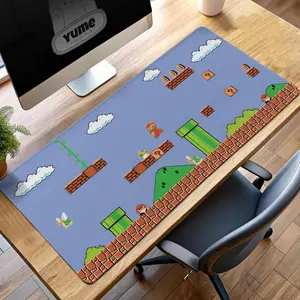 Super Mario Bros Mouse Pad - Retro Gaming Desk Mat with Classic 8-Bit Level Design