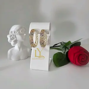 LaYaiBoutique #1640 High Quality 14k Gold Plated Tricolor Earrings