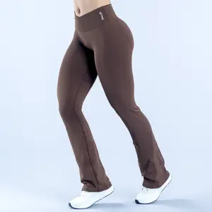 Dfyne Vision Flares Women's Trousers High Waist Hip Yoga Suit Flared Pants Light and Comfortable Outline Slender Legs