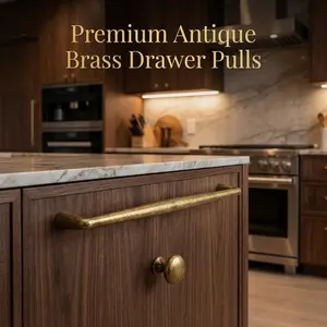 Retro Cabinet Drawer Pulls Handles, Antique Bronze Simple French Chic Design Handles For Cabinets Wardrobes Pull, Furniture Handles Hardware