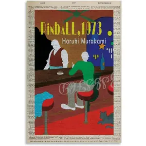 Pinball 1973 by Haruki Murakami Posters Book Cover Print Literary Wall Decor Canvas for Bedroom Living Room Decor 08x12inch(20x30cm) Unframe-style