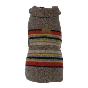 Pendleton Dog Coat - Winter Berber Coats for Style & Warmth, 100% Polyester Jacquard Knitted, Adjustable Hook & Loop, Reversible Faux Suede, Machine Washable, Versatile for All Breeds
