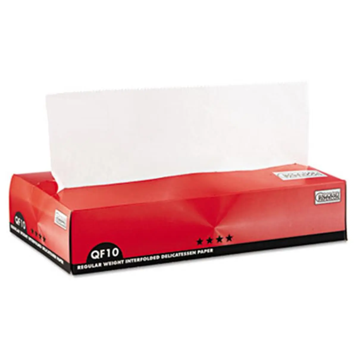 White Interfolded Dry Wax-Coated Paper Sheets (BGC-011010 QF10) - 10¼ in/10 1/4 in Length, Moisture-Resistant, Disposable Single-Use Tissues & Napkins, Home Care Supplies with Dispenser Included for Wipes Box (For Home Care Suppliers)
