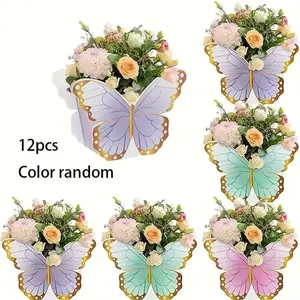 12pcs Butterfly Gift Boxes Set, Wedding Table Decor, Party Centerpieces, Birthday Gifts, Tea Party Decor, Valentine's Day, Mother's Day