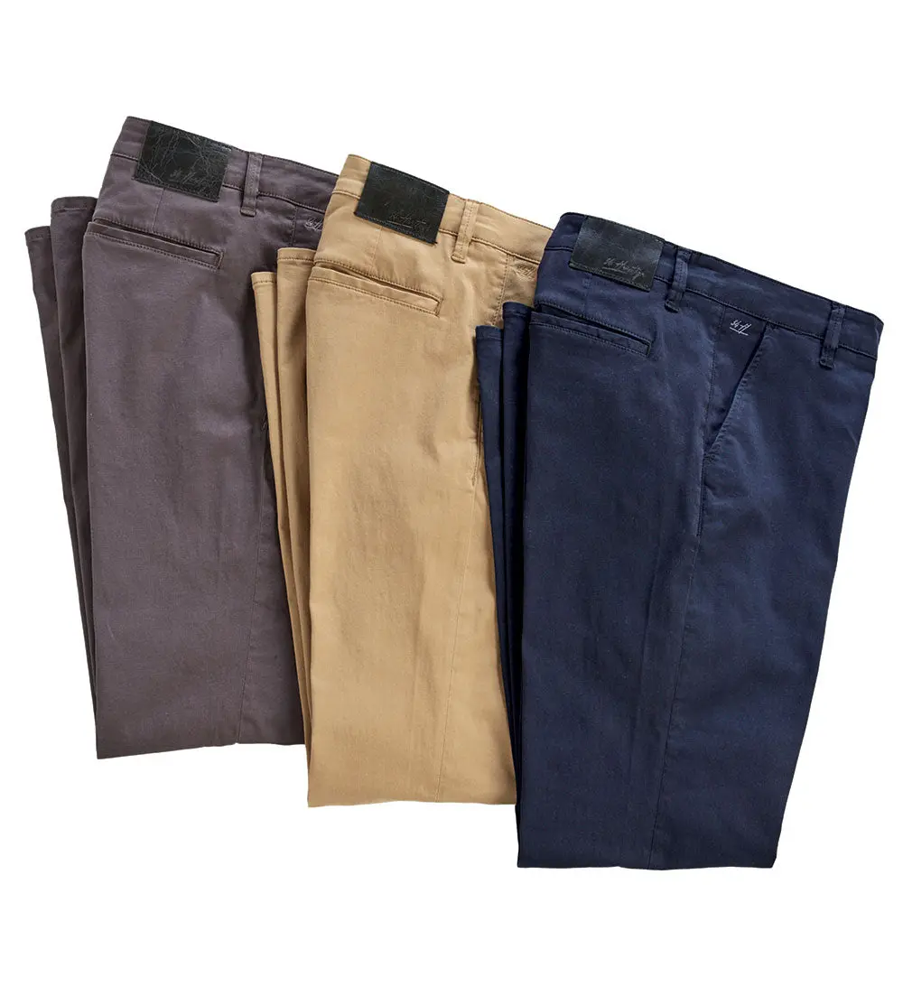 Men's Straight Leg Chino Pants - Breathable Stretch Cotton-Tencel Twill, Lightweight Flat-Front Menswear Trousers, Chino Men's Pants, Plain