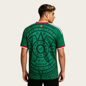 2526 Home Green Retro Short-Sleeved Football Jersey