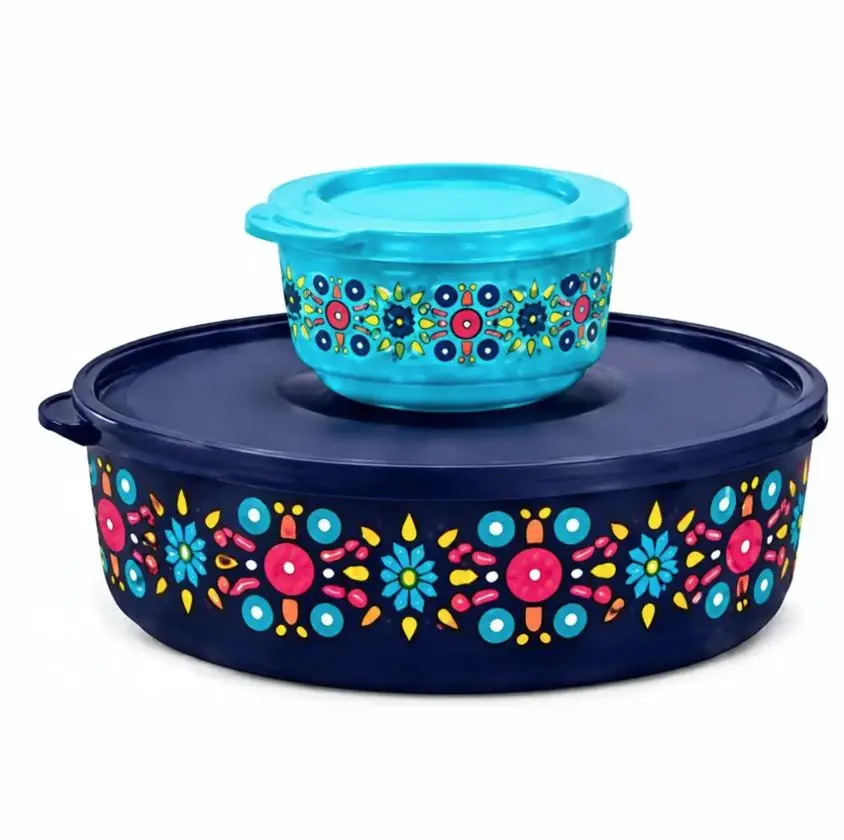 Tupperware Ilumina Snack Stackable Bowl Set - Two Versatile Bowl Sizes with Stack & Store Lid System for Easy Transport and Everyday Entertaining