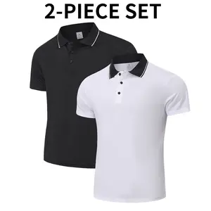 2-pack men’s polo shirts – soft, breathable short-sleeve polos with a comfortable casual fit and classic collar, suitable for work, golf, and everyday wear.