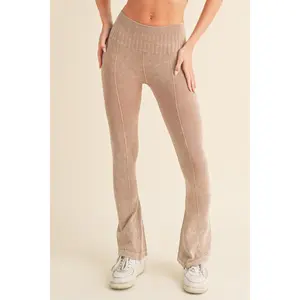 Women's Stone-Washed Active Flared Pants