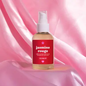 Jasmine Rouge Body Oil - 4 oz Moisturizing Dry Body Oil with Long Lasting Scent - Floral, Woody, Warm, Luxurious Scent