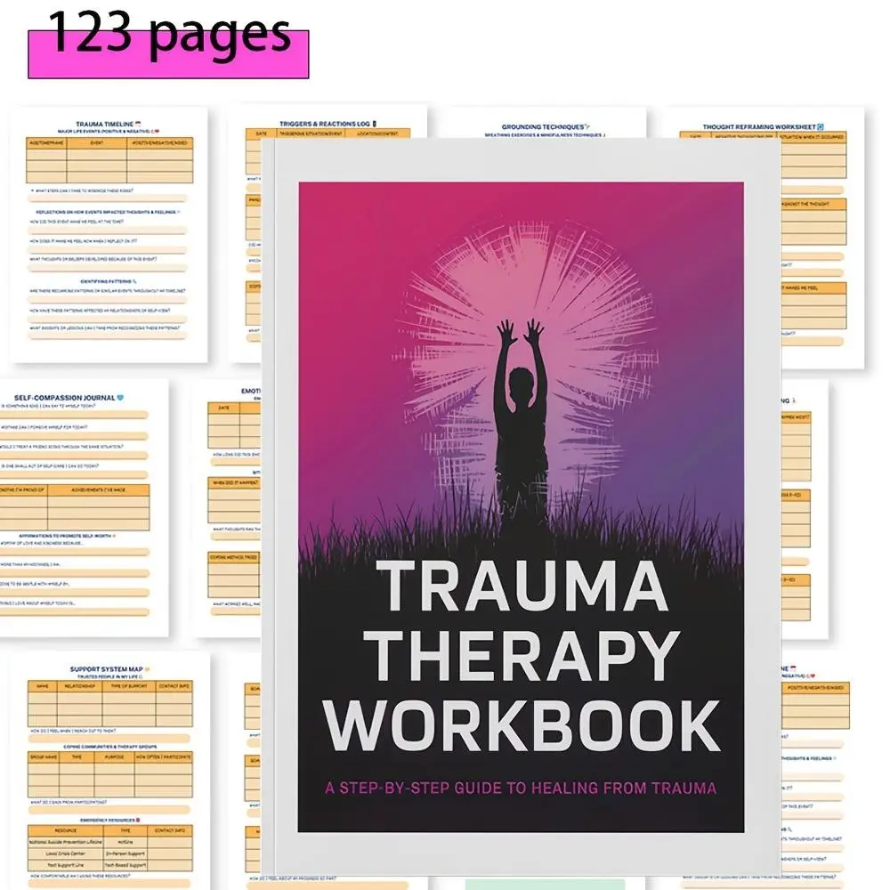 Trauma Treatment Workbook Step-By-Step Trauma Healing Manual, Response Strategies Emotional Processing Tips Reflection Tools, Shadow Work Journal