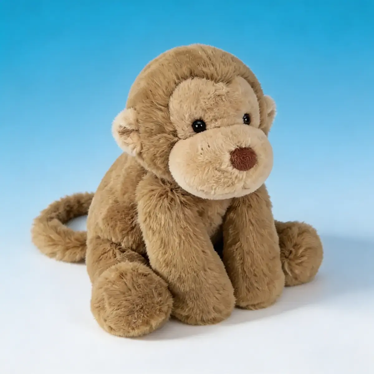 Smudge Monkey Plush Toy, Soft Lying Monkey Stuffed Animal, 5.1 or 9.4 Inch Cute Plushie Gift for Kids, Monkey Lovers and Room Decor