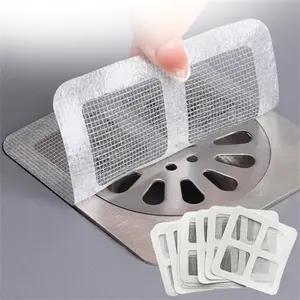 Pack of 10 Bathroom Hair Strainers, Self-Adhesive Clog-Resistant Kitchen Drain Stickers, Insect-Proof Kitchen Drain Filtration