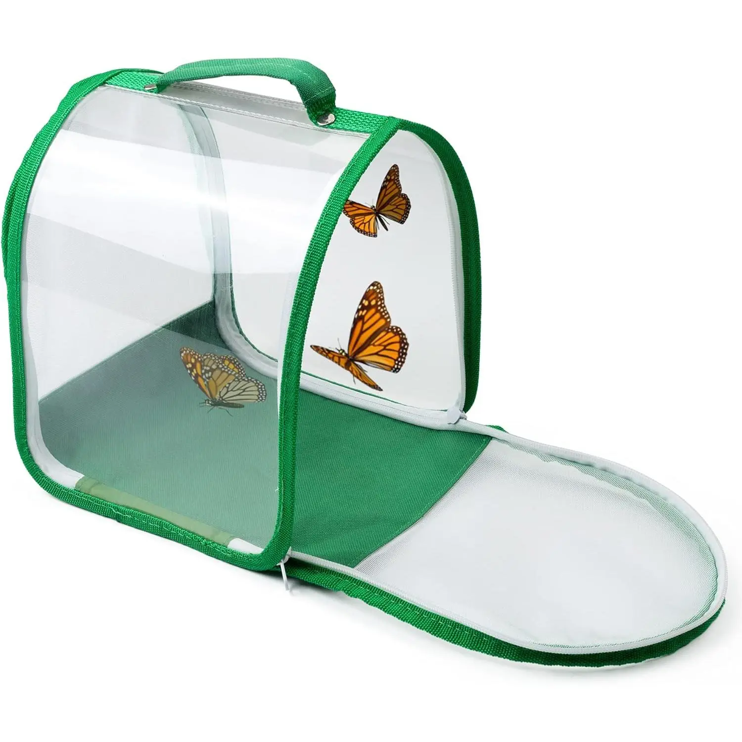 Small Butterfly Habitat Insect Mesh Cage Caterpillar Enclosure Critter Cage Portable Bug Terrarium with Carry Handle Easy to Observe 8 x 8 x 8 Inches