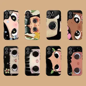 BIG EYES COMIC GIRL Phone Case  Stylish & Durable New Year Gift: Fashionable Phone Case for iPhone 11 12 13 14 15 16 17 – Perfect Blend of Protection and Trend