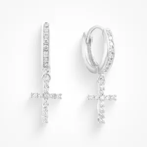EVRY JEWELS Gold or Silver Plated Women's Hypoallergenic Don't Cross Me Earrings