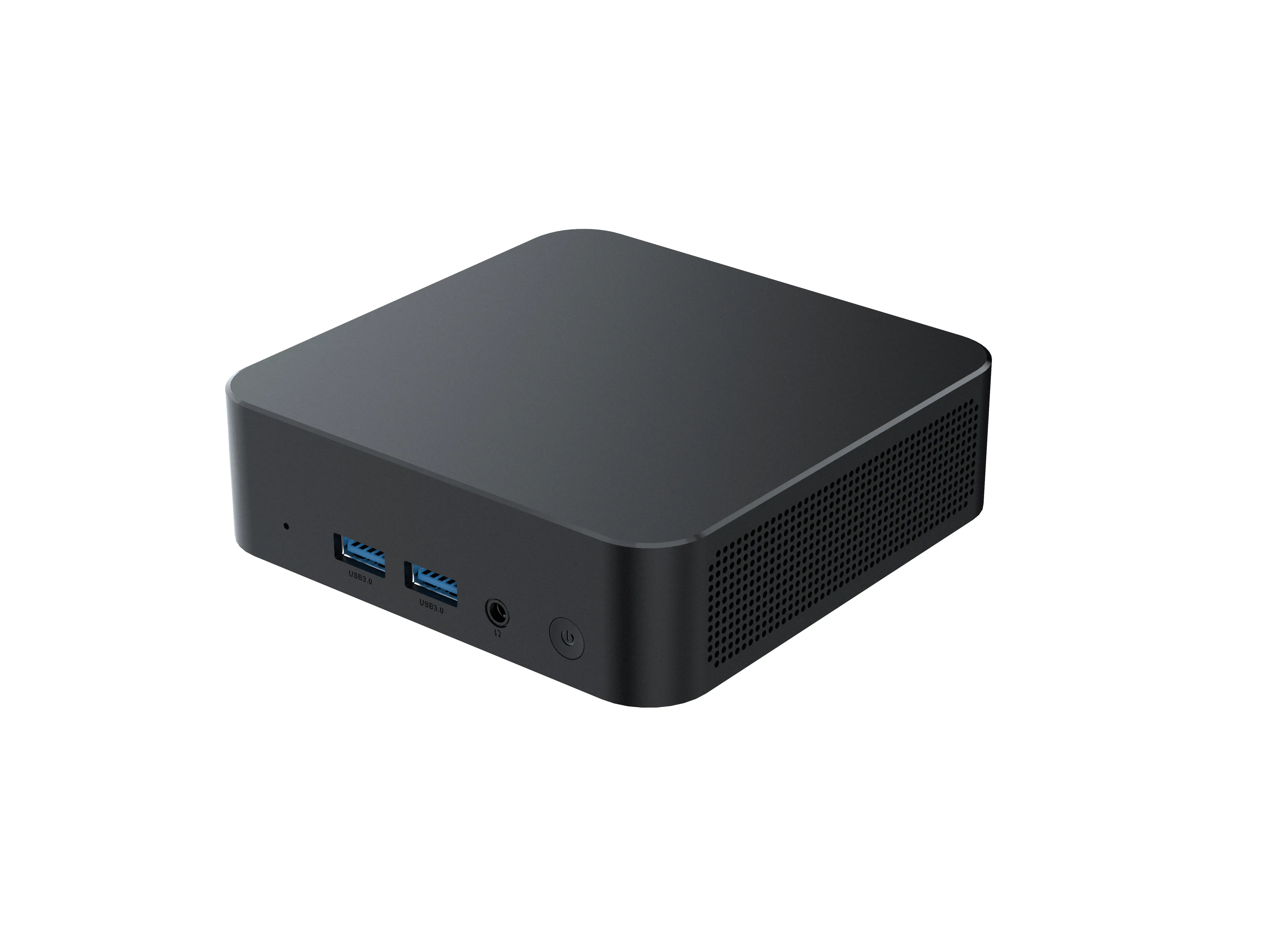 Compact Black Mini PC with Dual USB 3.0 Ports and HDMI Connectivity for Home Office Use