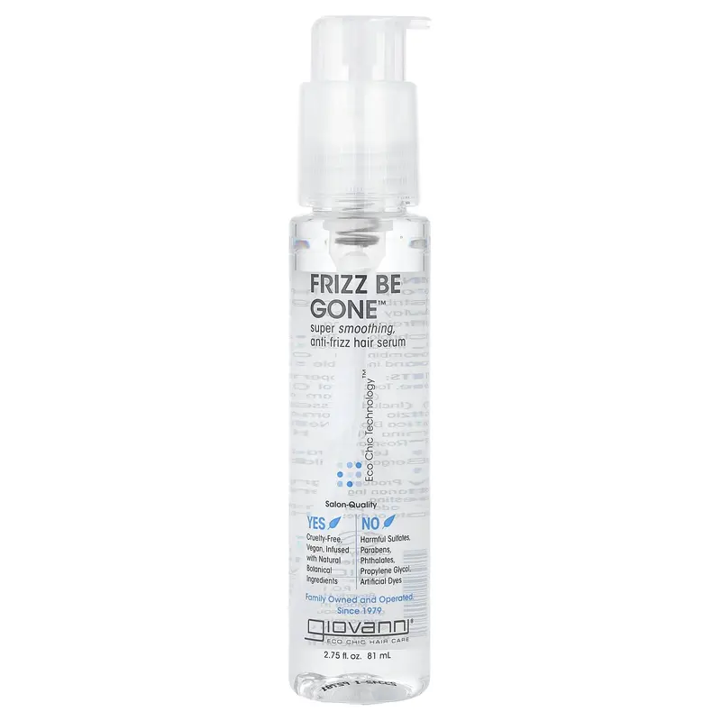 Giovanni Frizz Be Gone™, Super Smoothing, Anti-Frizz Hair Serum, 2.75 fl oz (81 ml)