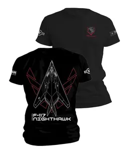 F-117 Nighthawk Stealth Jet Unisex Short Sleeve T-Shirt for Military Aviation Fans