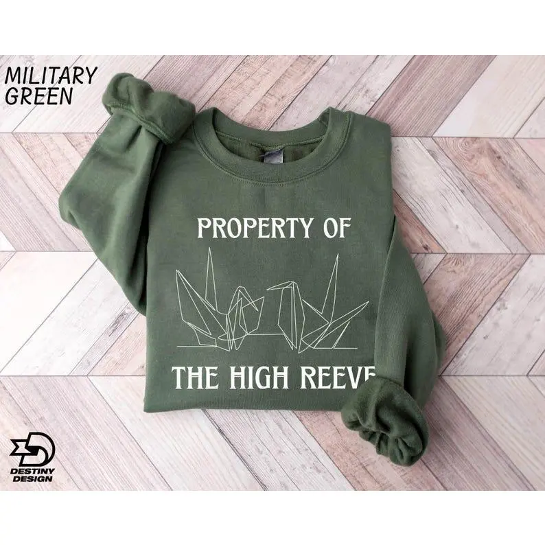 Property of the High Reeve Sweatshirt, Paper Crane Sweatshirt, Bookish Merch Shirt, Book Lover Gift Shirt, Manacled Dark Romance Shirt
