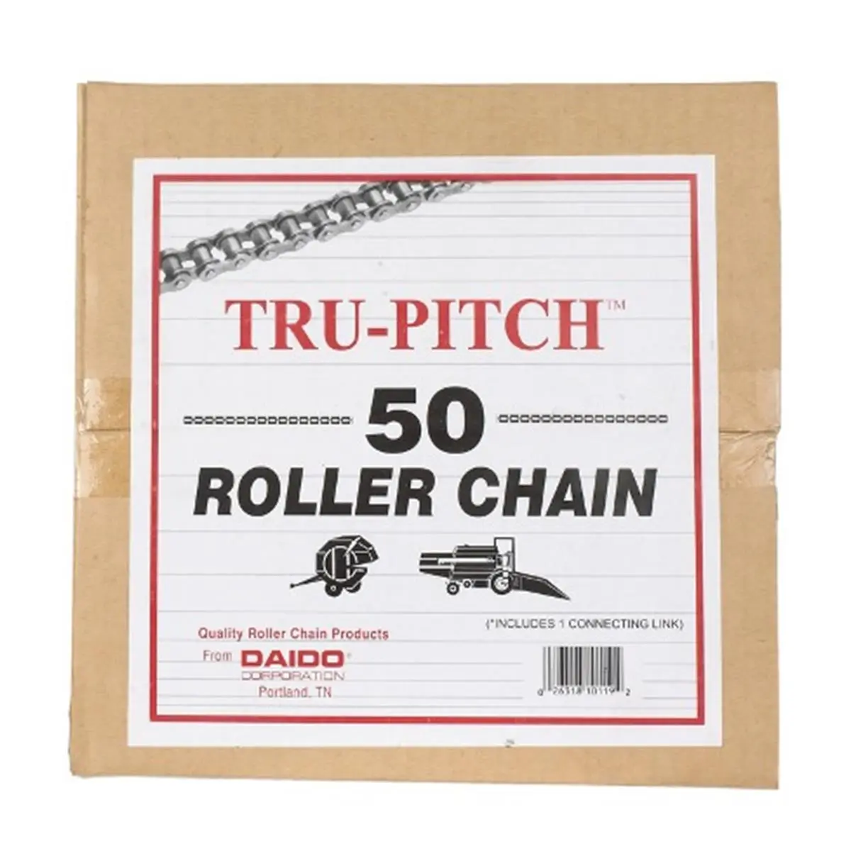 Tru-Pitch TRC50-MD 0.62 in. x 10 ft. Roller Chain Steel