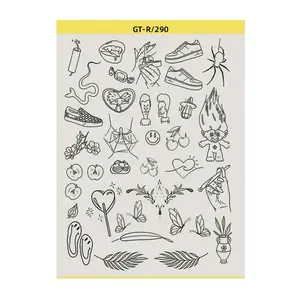 Pre-Drawn Tattoo Transfer Paper Roll, Fashion Style, Ca Prop 65 Compliant, No Additional Features, Ideal for Temporary Tattoos, Tattoo Stencil