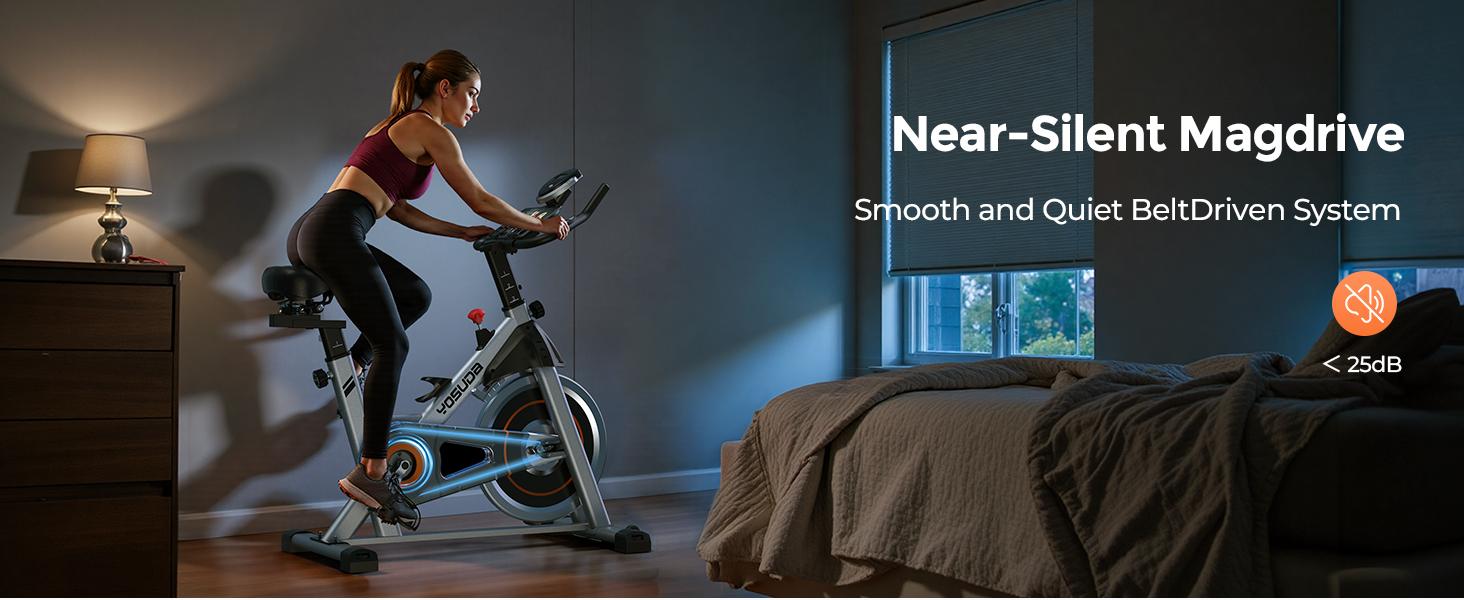 YOSUDA Exercise Bike, Brake Pad Stationary Bike for Home with Exclusive App, Magnetic Indoor Cycling Bike with 300 lb Weight Capacity, Low Noise, Tablet Holder and Fitness Courses YOSUDA Exercise Bike, Brake Pad Stationary Bike for Home with Exclusive App, Magnetic Indoor Cycling Bike with 300 lb Weight Capacity, Low Noise, Tablet Holder and Fitness Courses