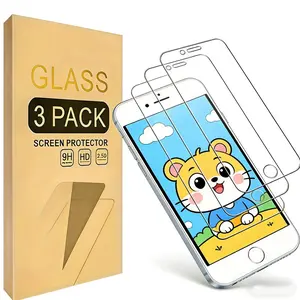 3-Pack Screen Protector for iPhone Se 3/2, iPhone 8, iPhone 7, iPhone 6s, iPhone 6, Tempered Glass Film, 4.7-Inch, Durable Protection