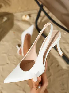 Pointed Toe High Heels | Slingback Strap | Elegant Slim Stilettos | Versatile Women’s Shoes for Office, Dates, Parties, and Weddings