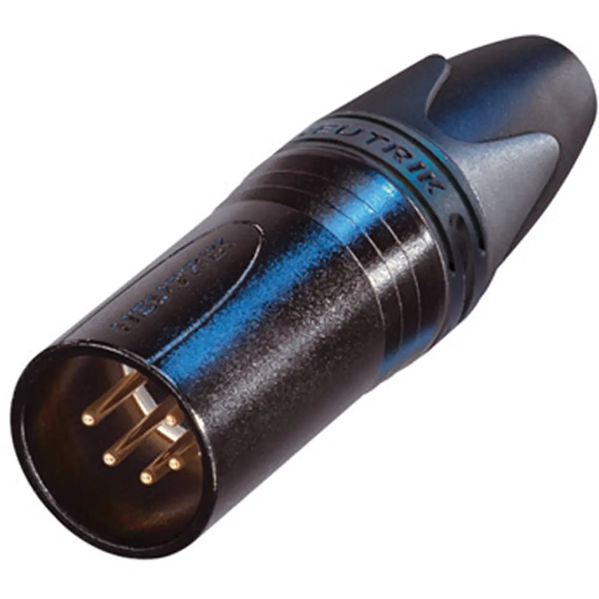 Neutrik NC5MXX-B 5-Pole XLR Male Cable Connector, Black Metal Housing, Gold Contacts
