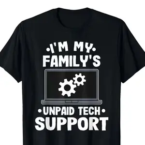 [Computer Engineer T-shirt] Funny Computer Engineer T-shirt - I Am Free Technical Support from My Family