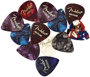 Scarlett's World Presents Fender Premium Picks Sampler - 12 Pack Includes Thin, Medium & Heavy Gauges (Austin Bazaar Exclusive)