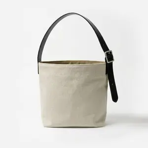 Versatile Linen Shoulder Bag - Large Capacity, Magnetic Closure for Work & Travel