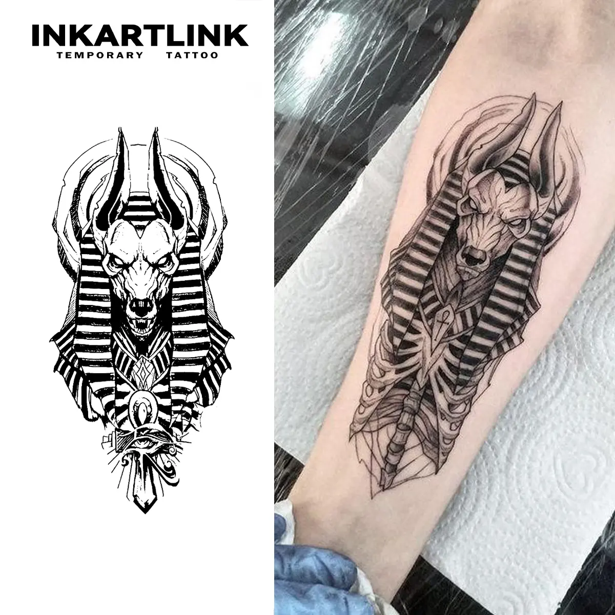 INKARTLINK Tattoo Tech, 2 Sheets Extra Large Semi Permanent Tattoo ...