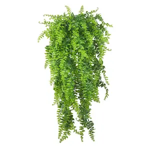 Realistic Artificial Hanging Ferns – Lightweight & Waterproof Fake Plants for Indoor/Outdoor Wall Decor. Perfect for balcony, porch, bathroom or living room. No watering, no wilting. Adds lush green vibes all year round. Easy to hang and maintain