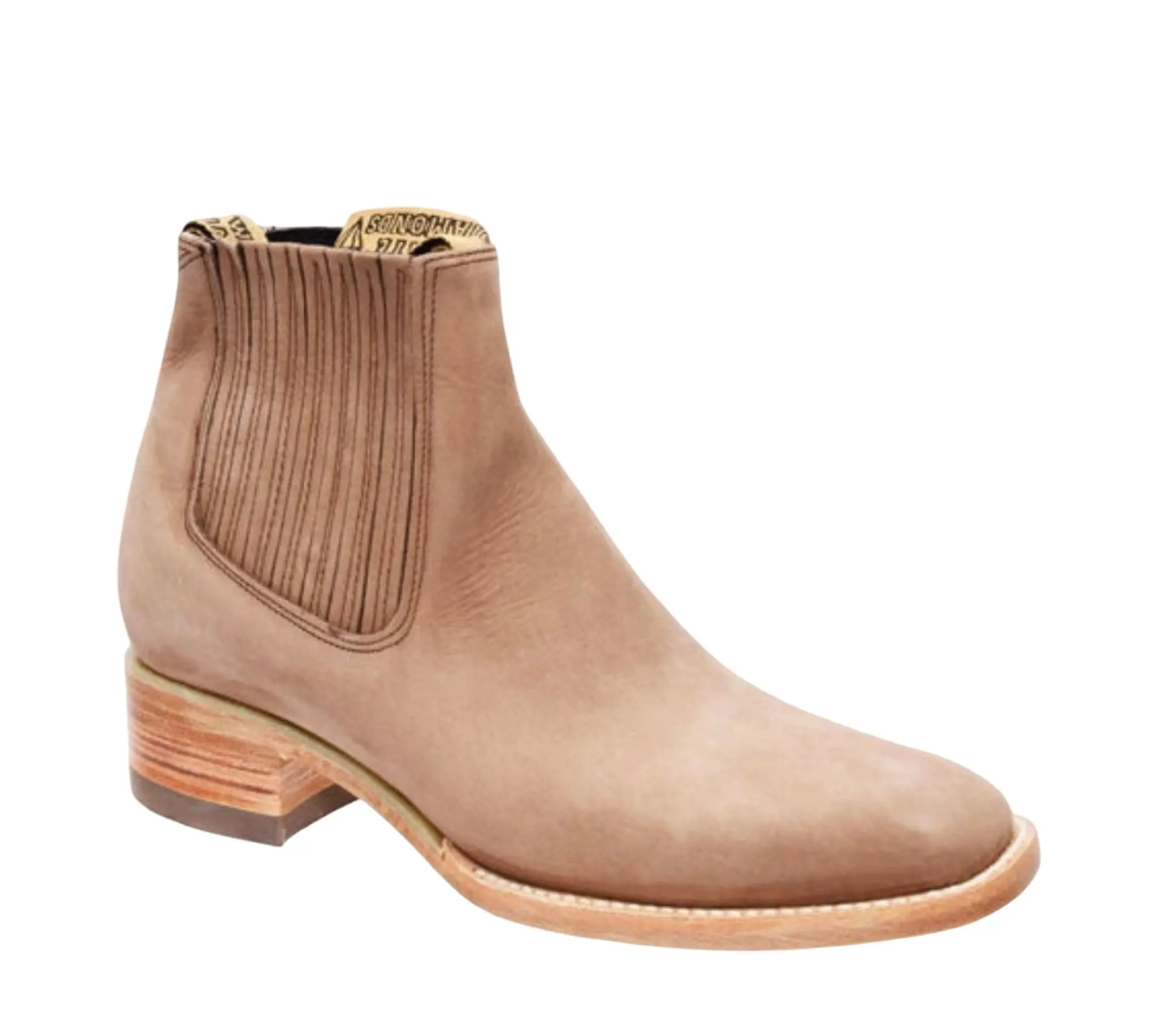 Botines Charros para Mujer Beige – Botas Mexicanas de Piel