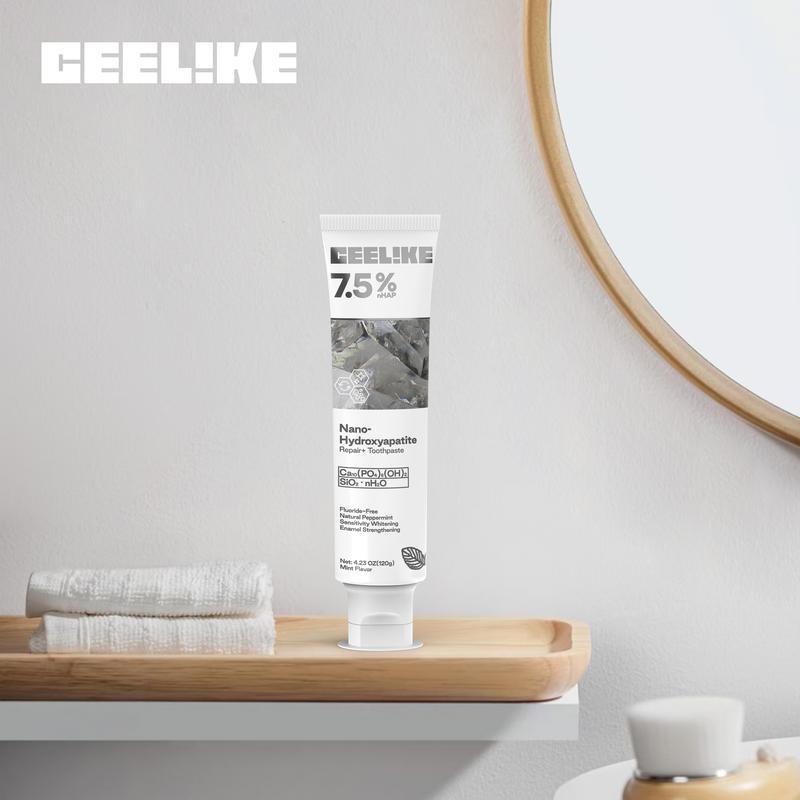 CEELIKE Fluoride-Free Hydroxyapatite Toothpaste (3-Pack) | Enamel Repair & Fresh Breath | Gentle Mint